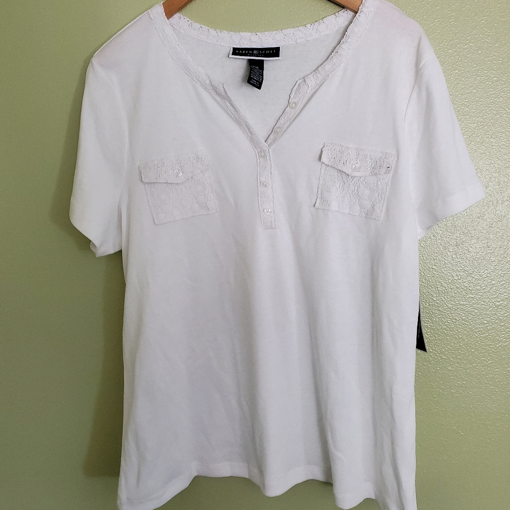 White Karen Scott T-shirt